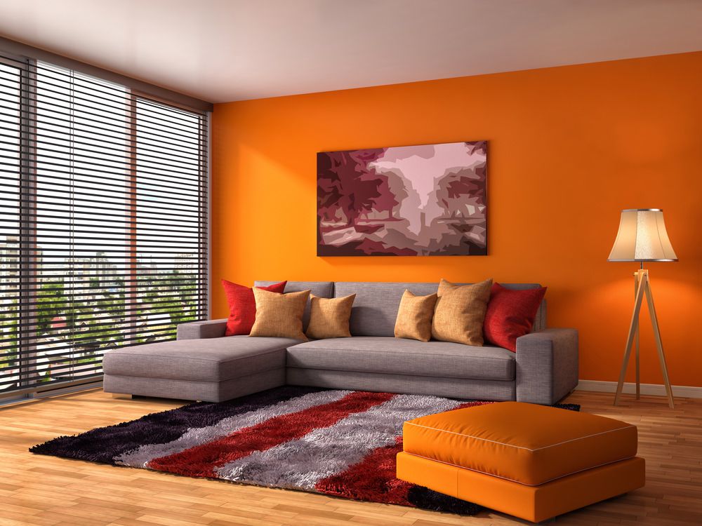 ترکیب رنگ نارنجی در دکوراسیون داخلی