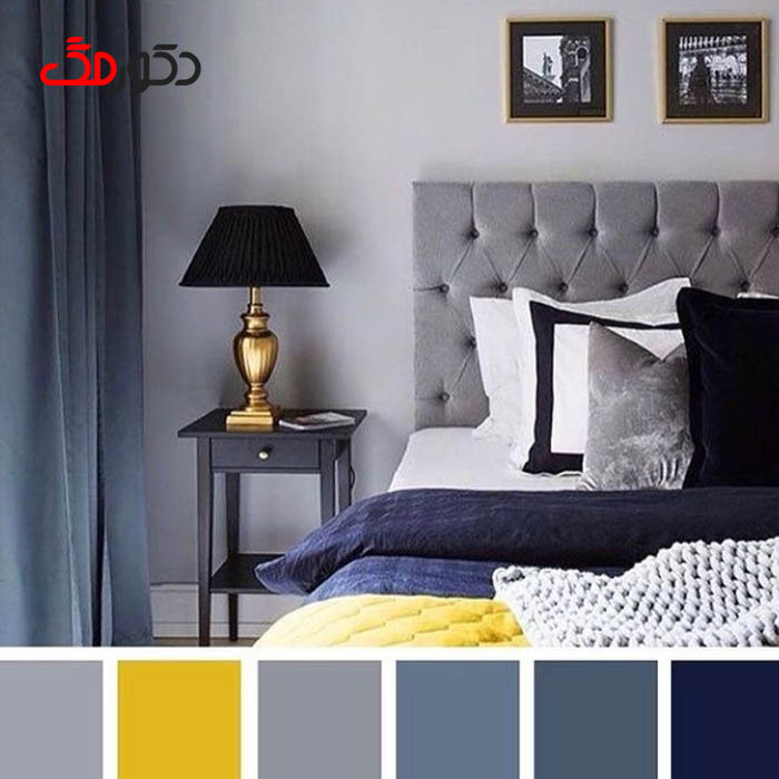 آبی و زرد مدرنترین رنگ برای اتاق خواب
