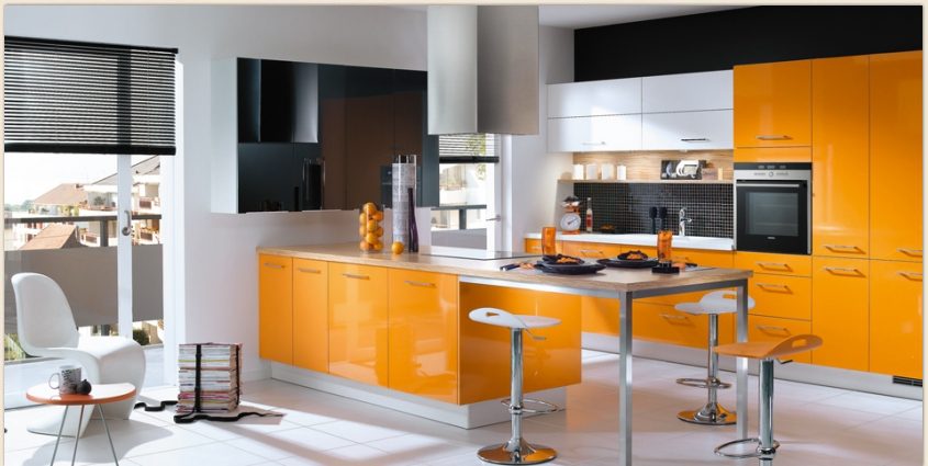 نارنجی در دکوراسیون آشپزخانه