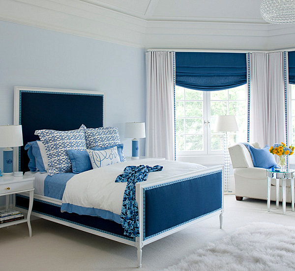 رنگ آبی در دکوراسیون اتاق خواب، رنگ های اصلی