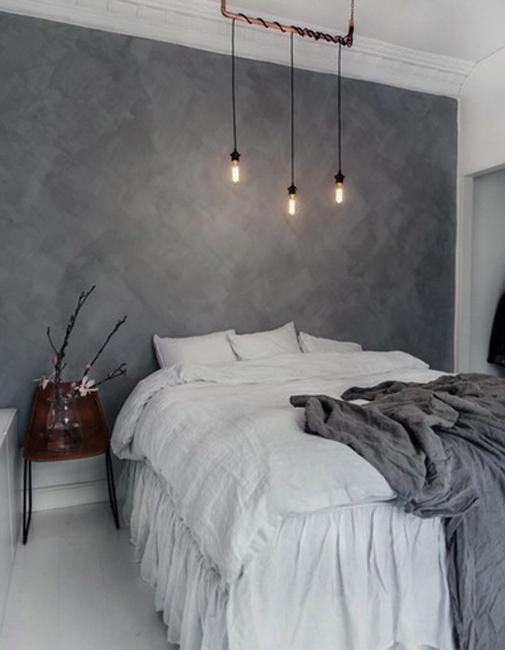 رنگ خاکستری در دکوراسیون داخلی اتاق خواب