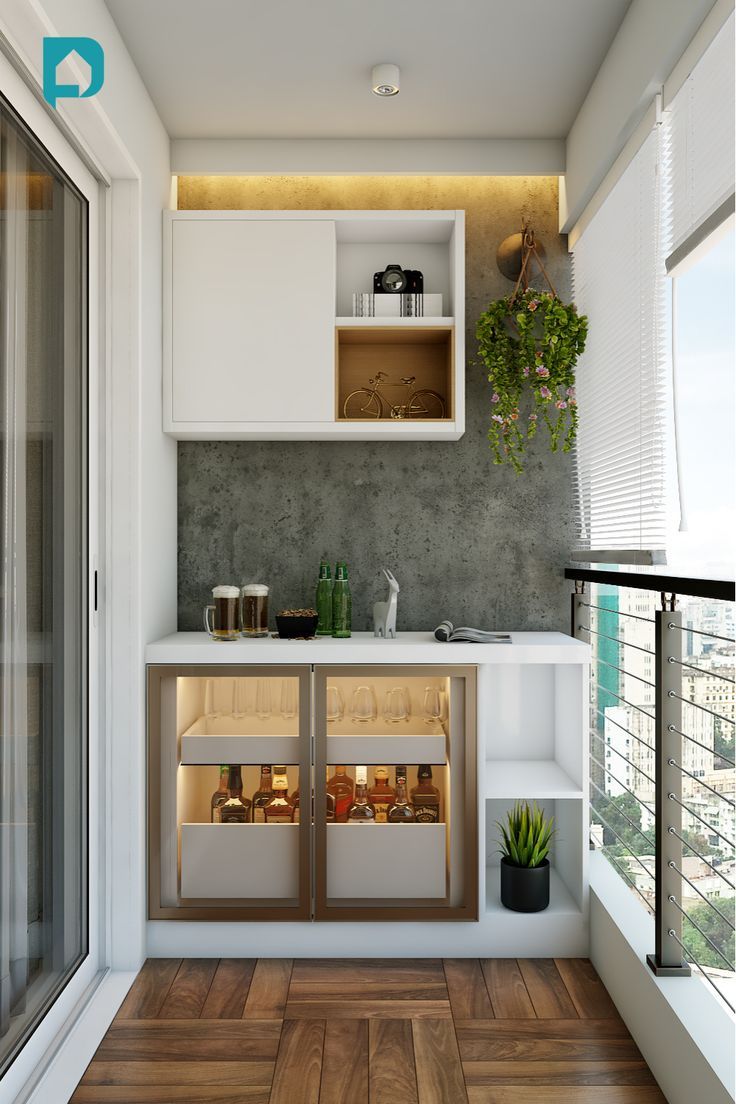 کافه بار خانگی مدرن در تراس