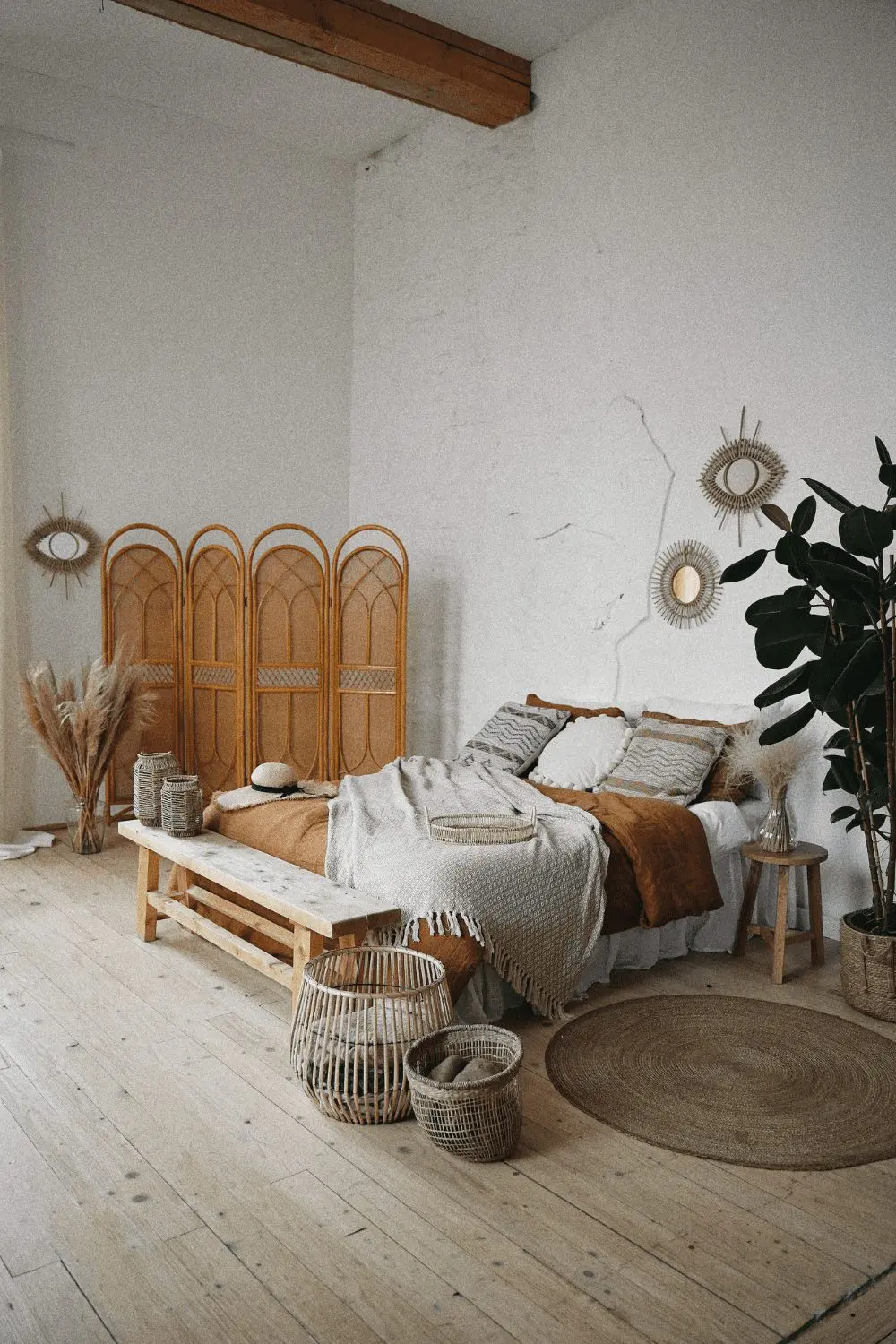 دکوراسیون اتاق خواب مینیمال به  سبک بوهو