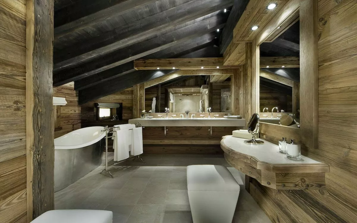 دکوراسیون و طراحی داخلی حمام و سرویس بهداشتی به سبک روستیک