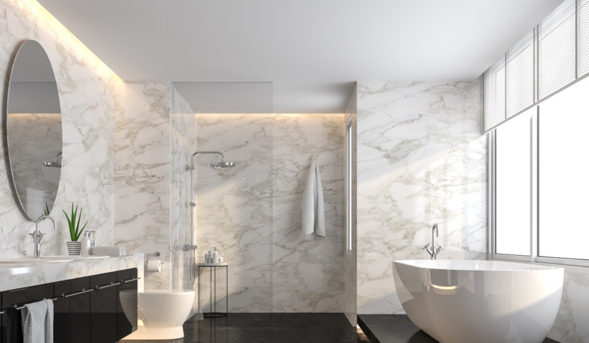حمام با طراحی داخلی ایتالیایی