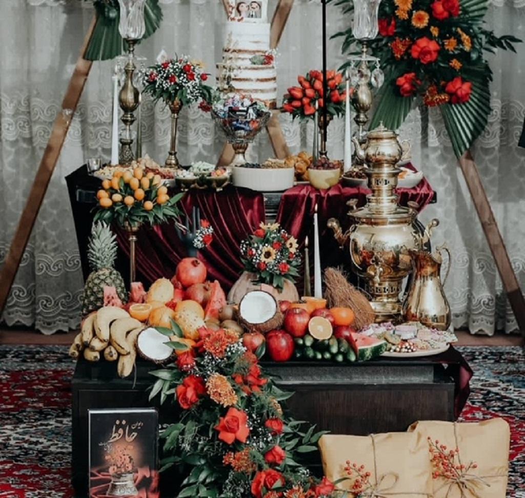 عکس خفن دیزاین شب یلدا برای عروس