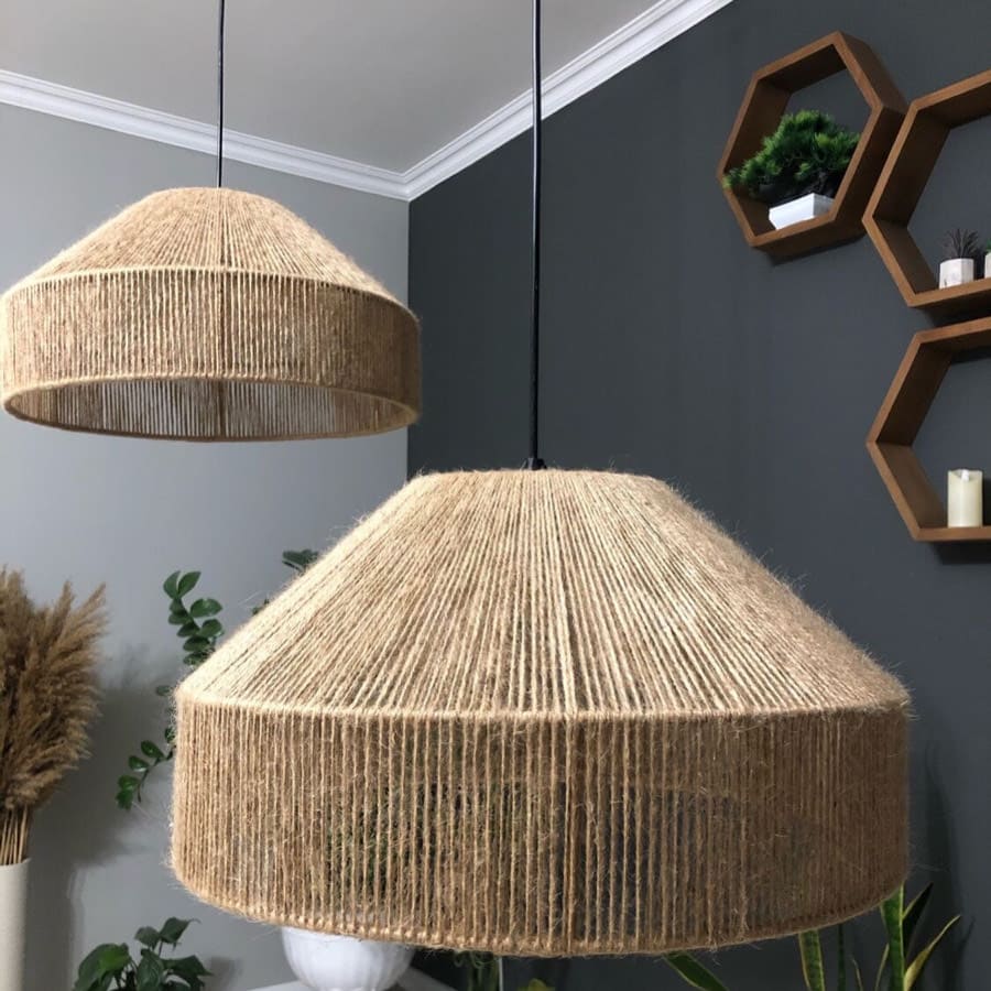خرید لوستر حصیری