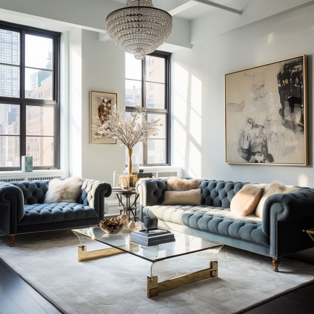 لوستر مناسب برای مبل چستر