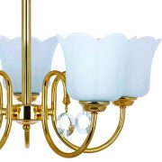 لوستر فلزی چشمه نور 5 شعله کد A856/5G-O طلایی