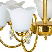 لوستر فلزی چشمه نور 7 شعله کد A856/7G-O طلایی