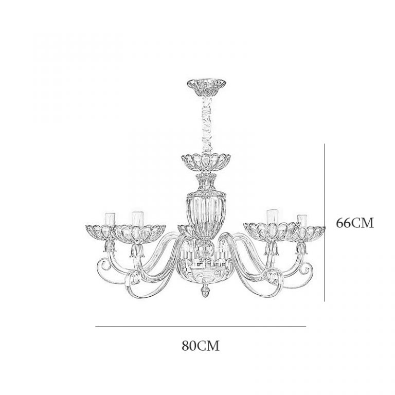 لوستر کریستالی 5 شعله چشمه نور کد C2129/5-B برنز