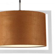 چراغ آویز چوبی چشمه نور کد A7035/1H-WT-BR شیدقهوه ای