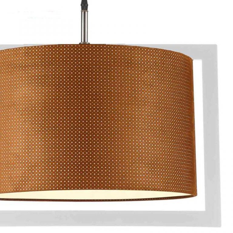 چراغ آویز چوبی چشمه نور کد A7035/1H-WT-BR شیدقهوه ای