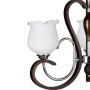 لوستر چوب و استیل چشمه نور 3 شعله کد 829/3C کروم