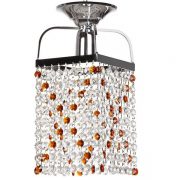 چراغ آویز کریستالی چشمه نور تک شعله کد H6636/1H-C کروم