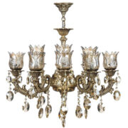 لوستر دایکاست 12 شعله چشمه نور مدل M3410/4-8-A آنتیک