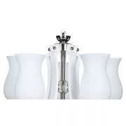 لوستر چوب و استیل چشمه نور 5 شعله کد A831/5-CWT کروم