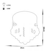 لوستر سقفی کریستالی چشمه نور کد 6638/20C کروم