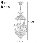 لوستر دایکاست 3 شعله چشمه نور مدل M3418/3-A آنتیک