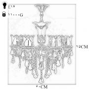 لوستر دایکاست چشمه نور 6 شعله کد S3588/6-A آنتیک