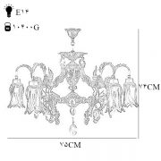 لوستر دایکاست 10 شعله چشمه نور مدل M3412/5-5-A آنتیک