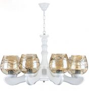 لوستر 8 شعله چشمه نور کد G631/8-WT سفید