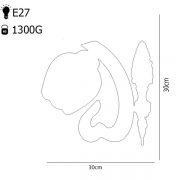 چراغ دیواری چوبی چشمه نور کد G642/1W-WT