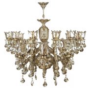 لوستر دایکاست 18 شعله چشمه نور مدل M3578.6-12-A آنتیک