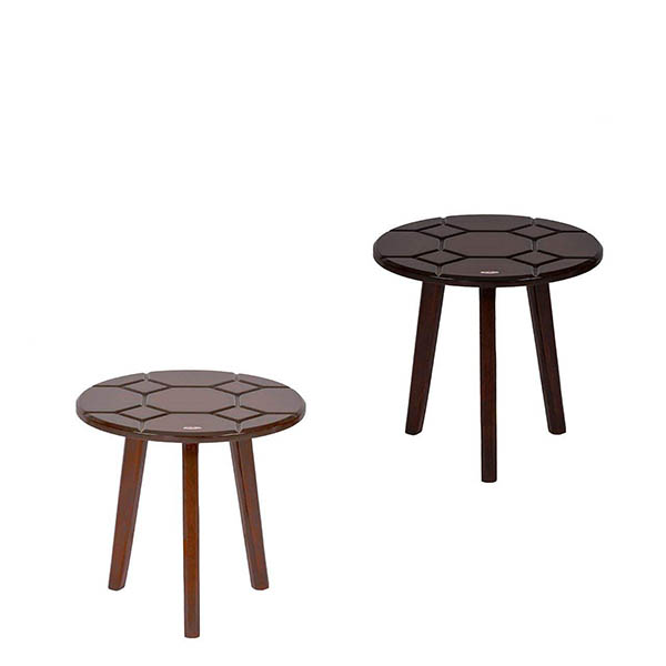 میز پذیرایی چوبی چشمه نور کد E-211-F مجموعه 4 عددی