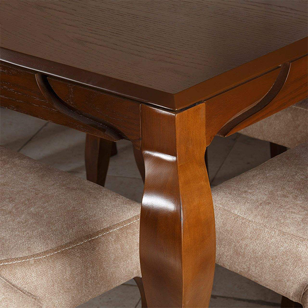 میز و صندلی ناهار خوری چوبی چشمه نور کد MA-6044.BR-CR