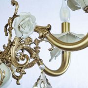 لوستر برنزی 6 شعله چشمه نور کد C3313/6-WT-AO