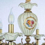 لوستر برنزی 6 شعله چشمه نور کد C3313/6-WT-AO