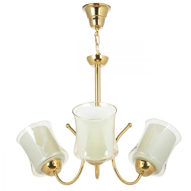 لوستر 3 شعله چشمه نور کد A825/3-G طلایی