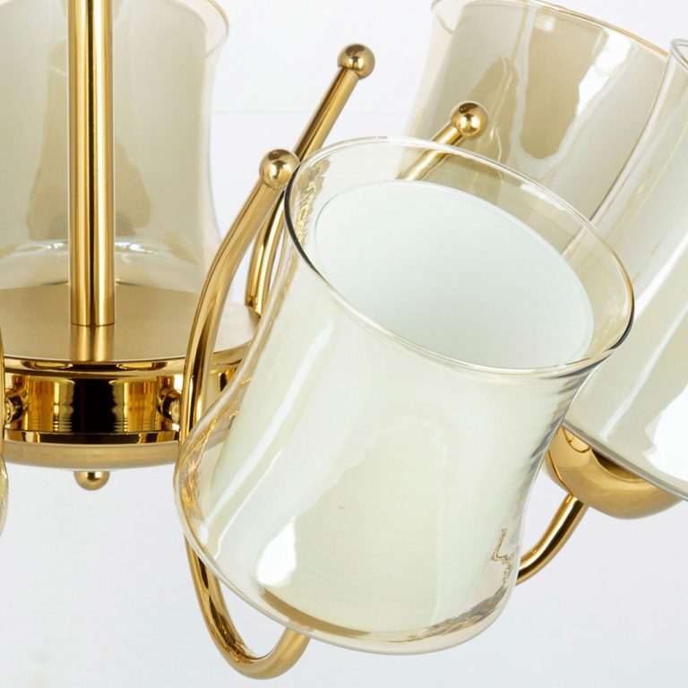 لوستر 7 شعله چشمه نور کد A825/7-G طلایی