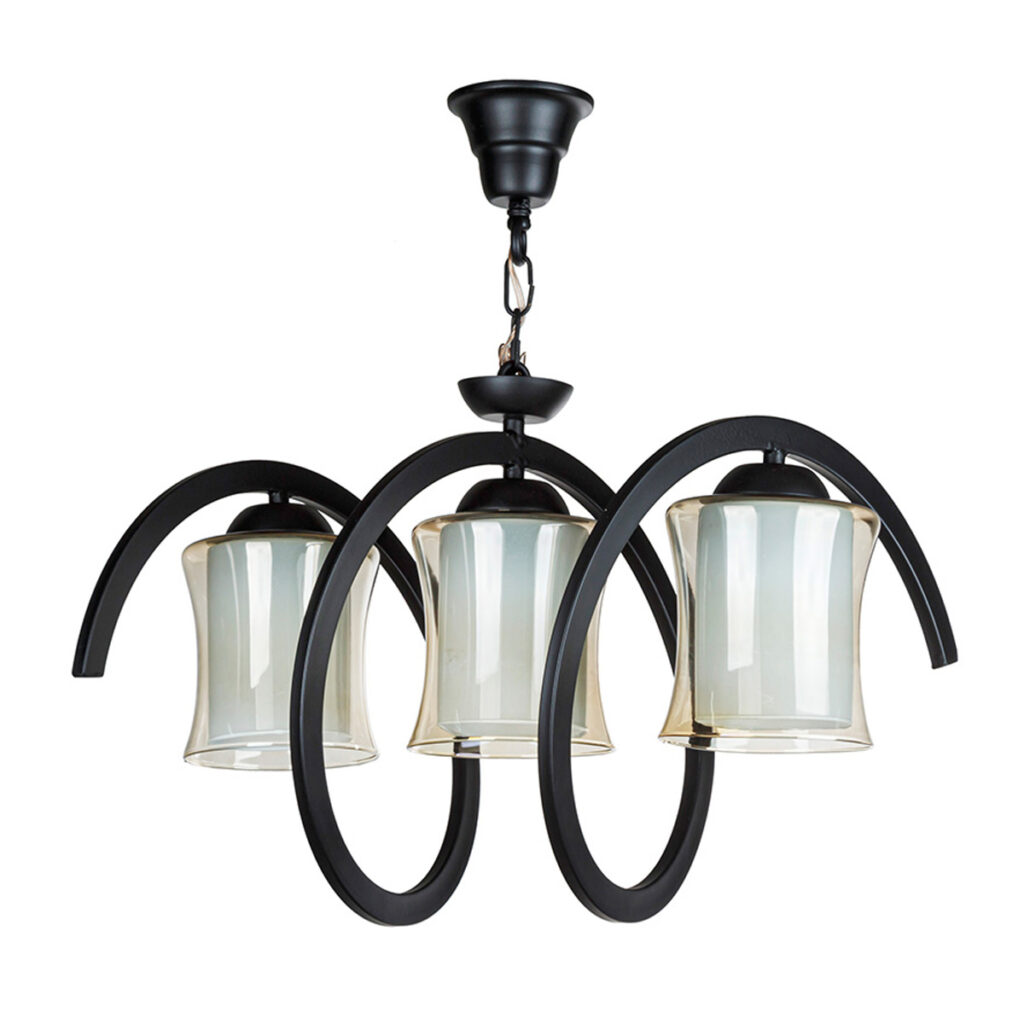 چراغ آویز 3 شعله چشمه نور کد B2651/3BK مشکی