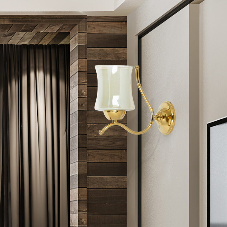 دیوارکوب فلزی طلایی