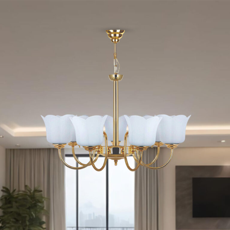 لوستر فلزی طلایی