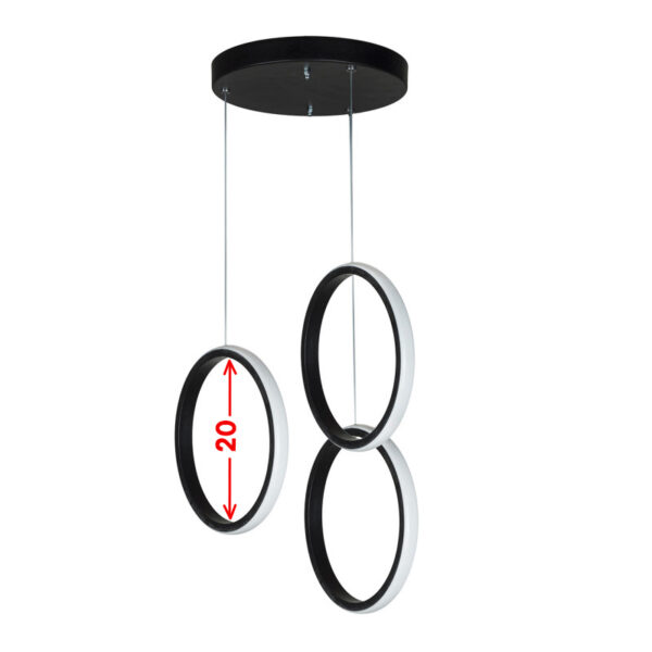 لوستر مدرن سه شعله چشمه نور کد L6369 - Image 15