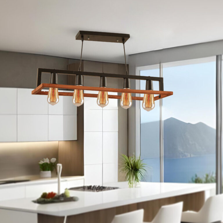 لوستر چوبی شیک و مدرن