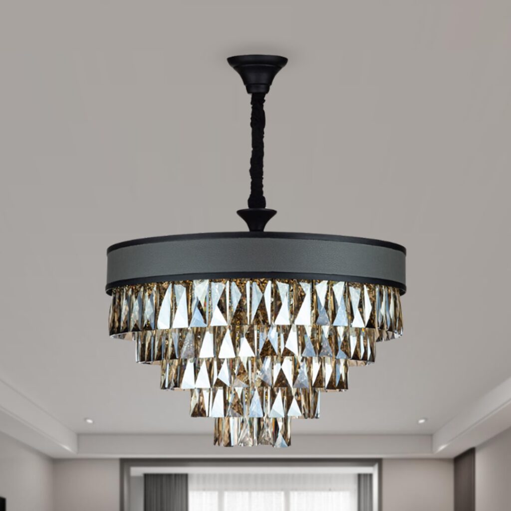 لوستر کریستالی مشکی