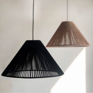 لوستر آویز مکرومه مشکی