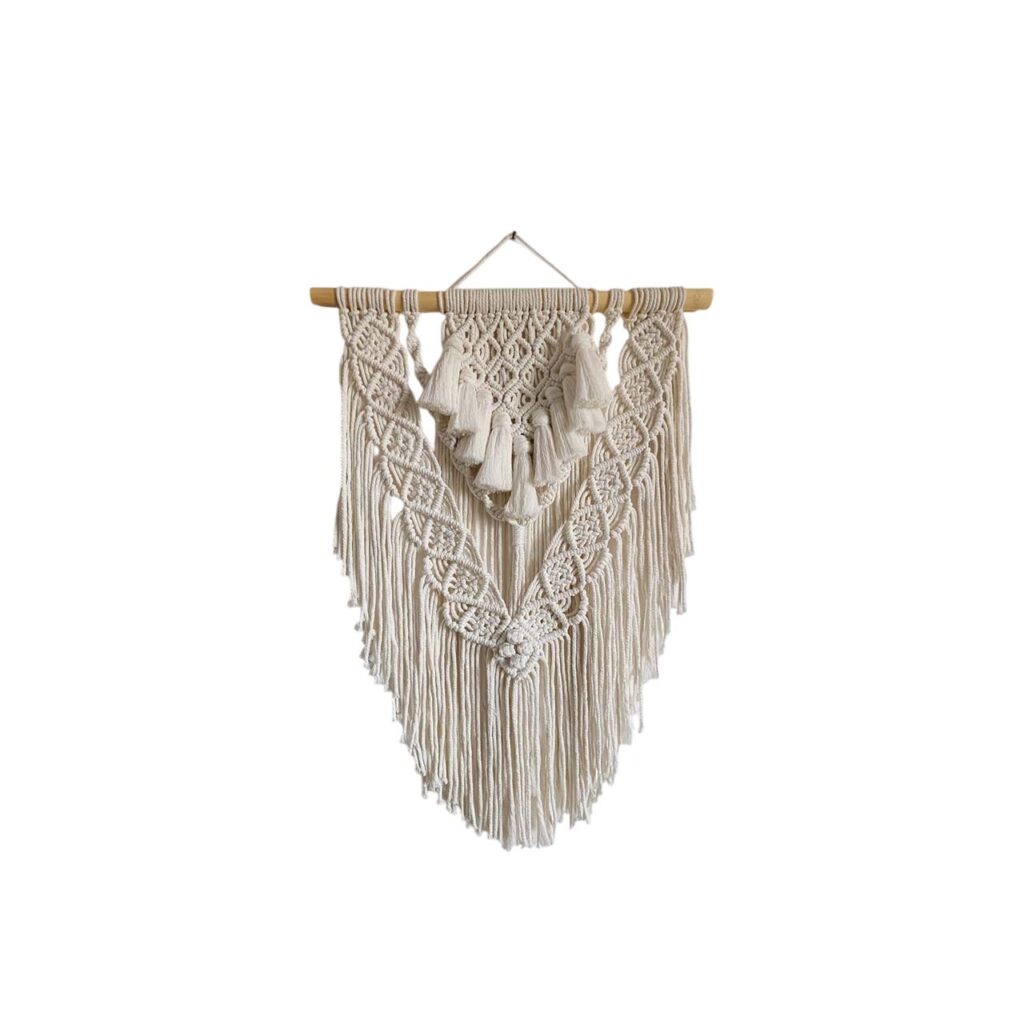 دیوارکوب مکرومه بافی پر