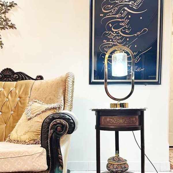 آباژور رومیزی لوتوس لایت مدل ریما کروم استوانه سفید - Image 2