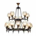 لوستر 18 شعله کد 1702/18 چشمه نور