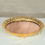 سینی طلایی فلزی