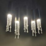 لوستر آویز کریستال دار