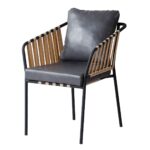 صندلی چوبی فلزی