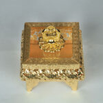 قندان شیشه ای طلایی