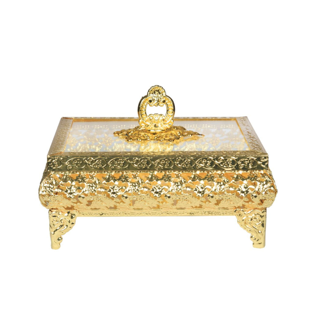 شکلات خوری طلایی در شیشه ای