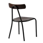 صندلی چوبی مشکی قهوه ای